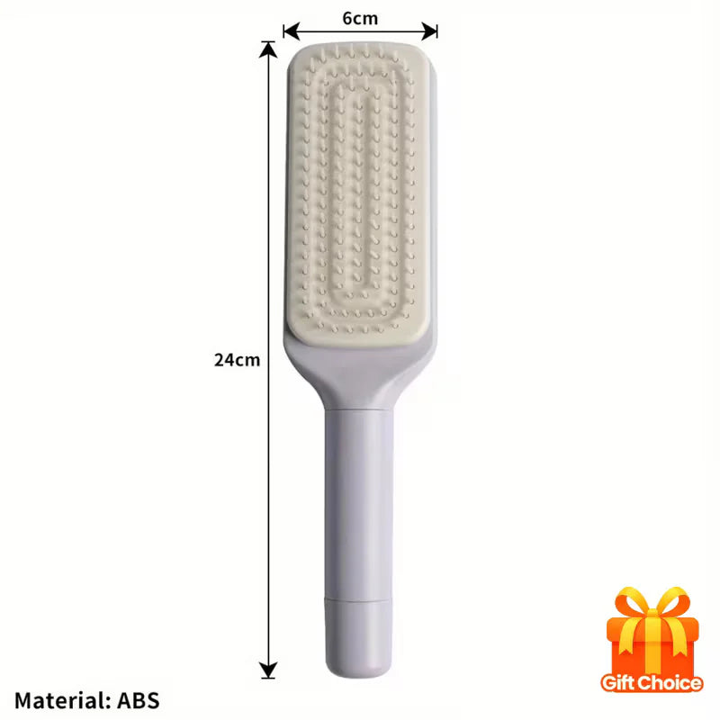 Self-cleaning hairbrush