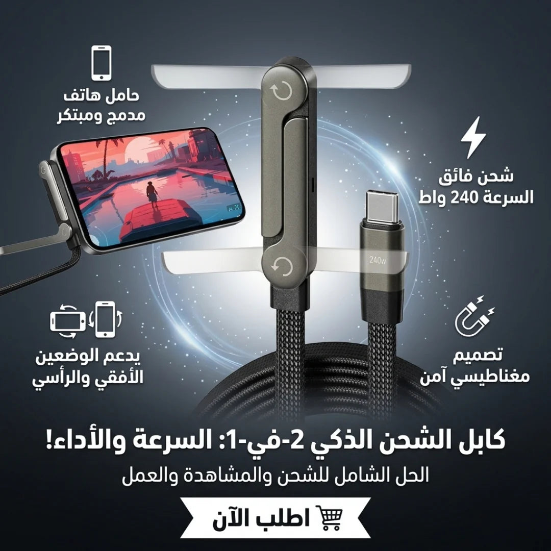 2x1 Magnetic Smart Charging Cable