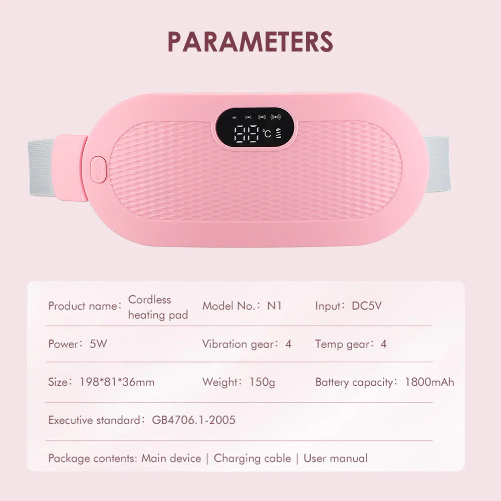 Smart heating pad for menstrual pain relief