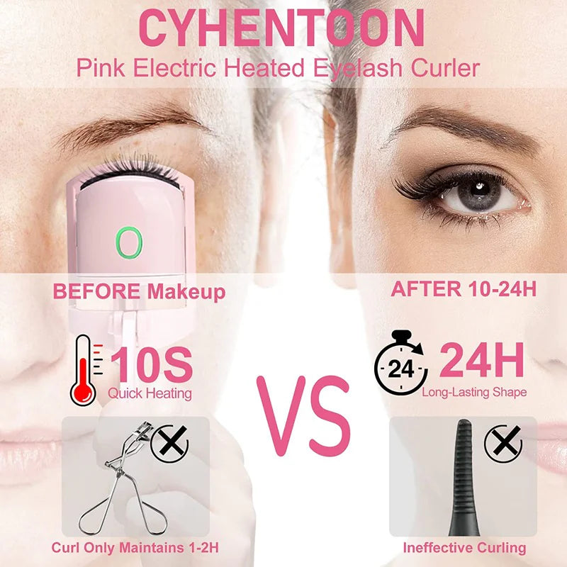 Heated eyelash curler
